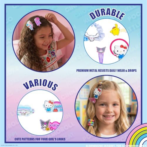 Hello Kitty Hair Accessories Set with Hair Clips, Bows & Scrunchies - Image 3