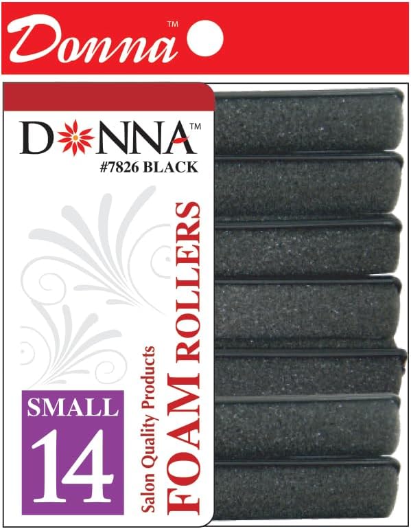 DONNA Foam Hair Rollers, Curlers with Hair Clips for Heatless Hairdressing Styling (5/8" (D) SMALL) by DONNA