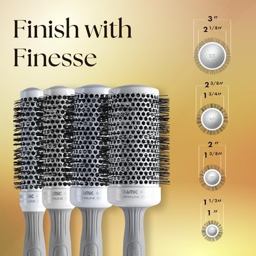 Olivia Garden Ceramic + Ion Round Thermal Hair Brush - Not Electrical - Professional Blowout Brush for Normal to Thick Hair - Image 2