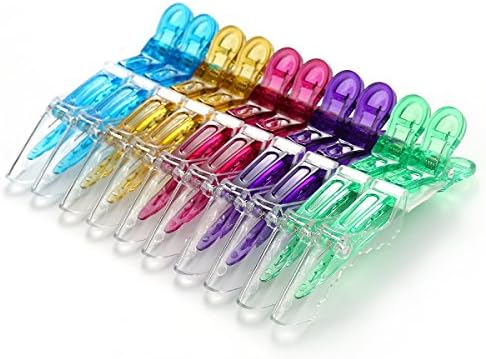 10pcs/set Multicolor Croc Clips Transparent Plastic Hairdresser Clips Hair Styling Sectioning Barrettes Non Slip Alligator Clips Salon DIY Accessories Hairpins for Women and Girls(Multicolor) - Image 3