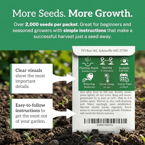 Purslane Seeds for Planting - 2000+ Heirloom Seeds - Image 5