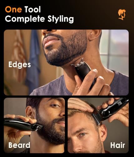 Hair & Beard Trimmer for Men, Wide T Blade Liners Clippers Black - Image 3