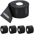 Disposable Paper Barber Neck Strips - 5 Rolls 500 Strips Black Professional Stretchy Paper Neck Band for Salon Haircut Styling by AIHOPESTO