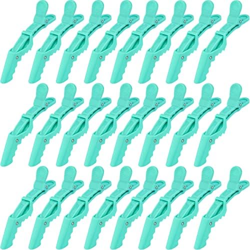 Ondder 24 Pack Alligator Hair Clips for Styling and Sectioning - Lake Blue Salon Pro Clips for Coloring, Cutting, Hair Styling Accessories for Women, Men, Girls, Teens by Ondder