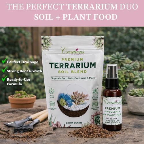 Creations by Nathalie Succulent Terrarium Soil Mix & 1oz Plant Food Kit - Image 4