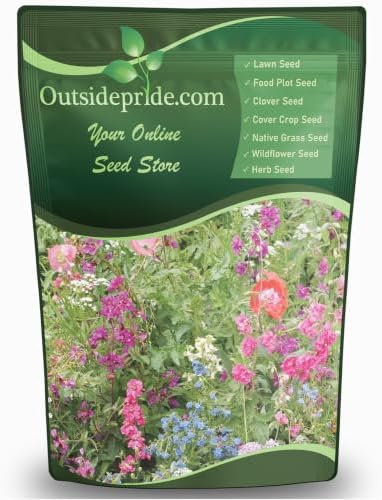 Outsidepride Partial Shade Wild Flower Seed Mix for All States - 1/4 lb. Premium Blend of Annual & Perennial Wildflowers, Perfect for Partial Shade Areas, & Outdoor Planting for Gardens & Lawns by Outsidepride