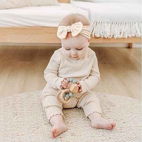 Prohouse 20 Pcs Baby Girl Bows and Headbands, Elastics Nylon Hairbands - Image 3