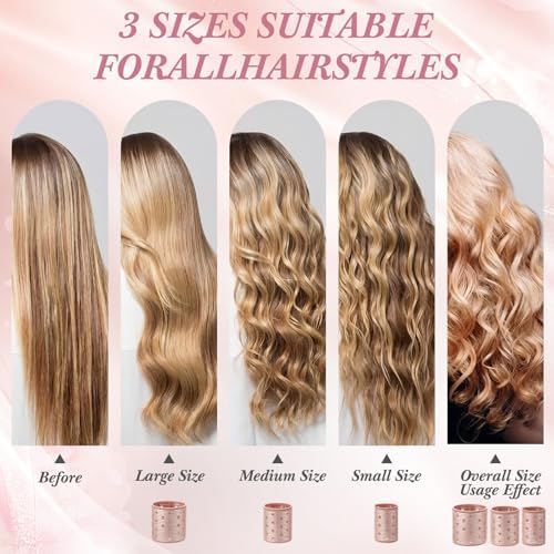 Therwen 18 Pcs Thermal Hair Roller for Women with Long Hair,Terracotta - Image 6