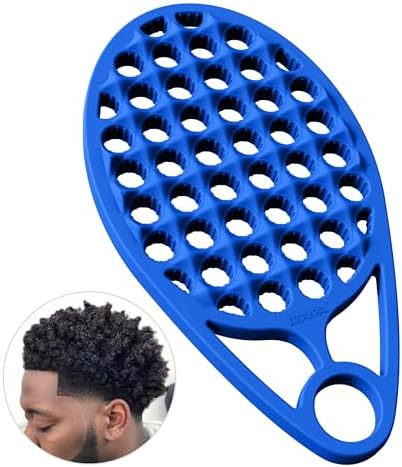 KOUPA Magic Silicone Curly Hair Brush, One Piece Twist Curl Comb for Afro Curls, Washable Hair Tool for Men Women, Blue, 1 Piece by WelcometoKOUPA
