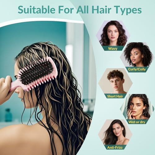 Curl Defining Brush, Curly Hair Brush Products for Effortlessly Detangling Shaping and Styling Women's Men's Curls on All Wet or Dry Hair Types, Reduces Frizz - Image 3