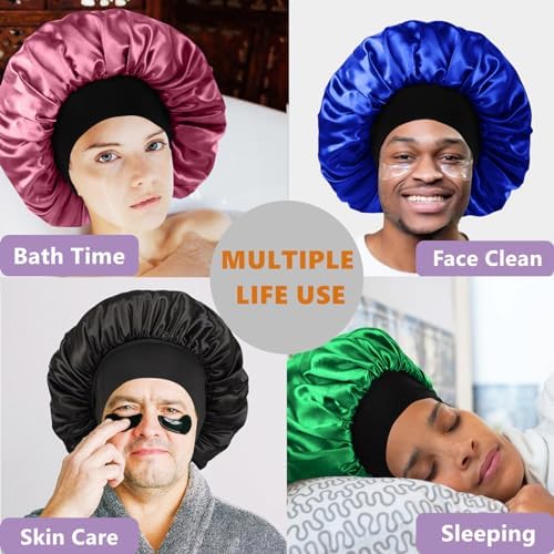 Bonnet for Men Satin Hair Bonnet for Sleeping Women Silk Hair Sleep Cap - Image 5