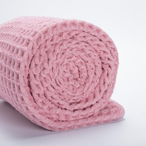 Luxury Organic Japanese Cotton Waffle Bath Towel | Thick, Absorbent, Quick Dry Bathroom Towels for Shower, Sauna, Onsen| Hotel & Spa Quality, Gift-Ready (Sakura Pink, Bath Towel Set (3-Piece)) - Image 5