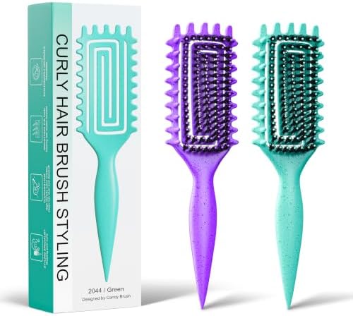 Curly Hair Brush, Curl Brush For Wet & Dry Hair,Curl Defining For Women&Men by Weldilgit