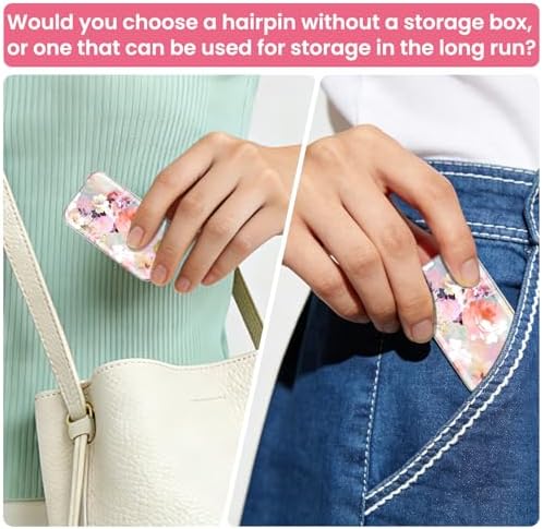Brown bobby pins, cute box, pain-free, comfortable, all-day styling and buns. Suitable for all hair types. (Brown-04) - Image 3