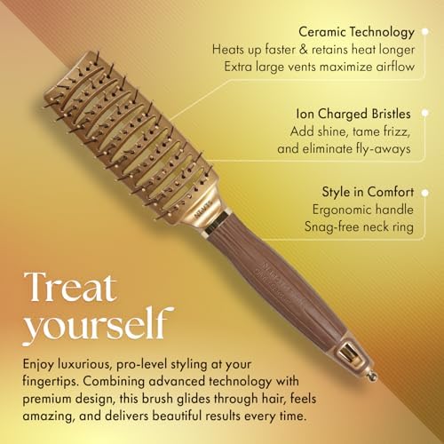 Olivia Garden Ceramic + Ion Nano Thermic Styler Hair Brush - Image 3