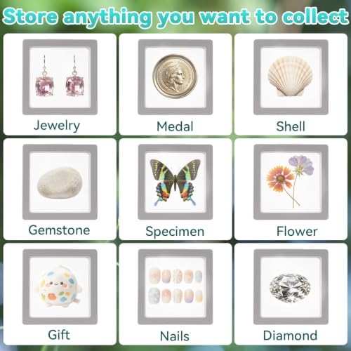 12 Pcs 3D Floating Frame Display Stand, Transparent Jewelry Gift Boxes - Image 6