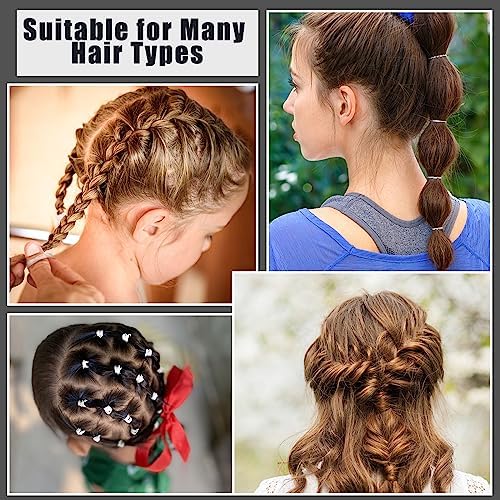 2200 Pcs Elastic Hair Bands with Hair Loop Styling Tool Set, Clear and Black Elastic Hair Ties with Rubber Band Cutter Organizer Box Hair Accessories for Toddler Baby Girl Women - Image 6