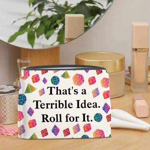 DND Gift Makeup Bag Dice Game Cosmetic Bag Dice DND Bags Gifts for Women - Image 5
