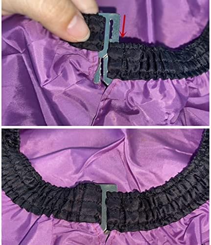 Nylon Hairdressing Cut Cape with Snap Closure Haircutting Salon Waterproof Hair Styling Cape -Purple - Image 3