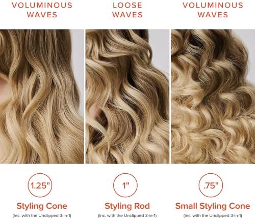 Paul Mitchell Unclipped 3-in 1 Ceramic Interchangeable Curling Wand for Multiple Hairstyles - Image 7