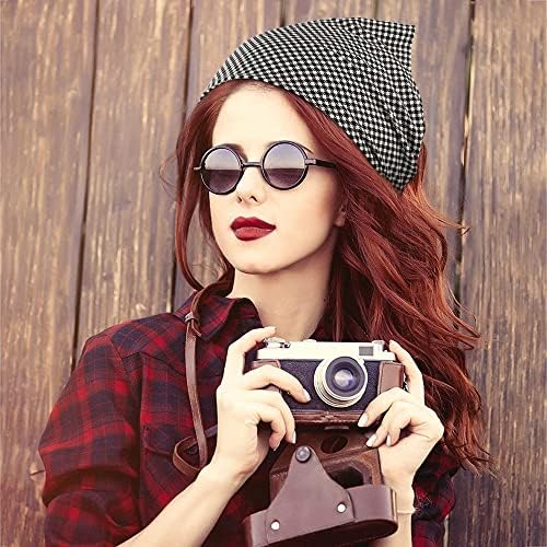 TOBATOBA Lattice Hair Scarf Headband 5 Pcs for Women Girls - Chiffon Head Kerchief Elastic Bandana Hair Accessories - Image 3