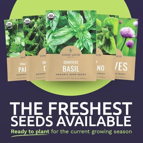 Organic Herb Seeds Variety Pack - 16 Individual Packs - 2026 Season - Basil, Cilantro, Dill, Thyme, Parsley and More! for Indoor & Outdoor Planting (Non-GMO, Certified Organic) - Image 3