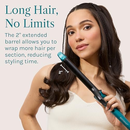 Bio Ionic Long Barrel Curling Iron, Moisture Heat Technology & NanoIonic MX - Image 2