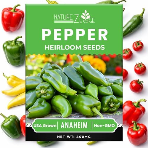 Sweet Pepper Seeds for Planting, Sweet Banana Pepper Seeds, Pepperoncini, Sweet Cherry Pepper Seeds, California Wonder Bell Pepper, and Anaheim, Heirloom Pepper Seed Assortment, Non-GMO - Image 4