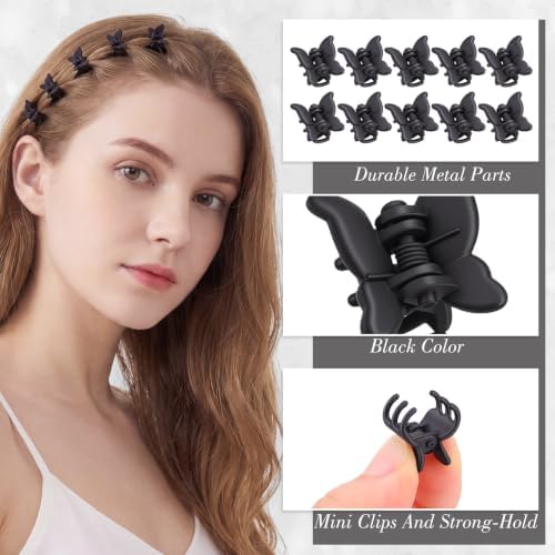 SUMAJU 80Pcs 0.6In Mini Butterfly Hair Claw Clips for Women Girls Barrettes - Image 4