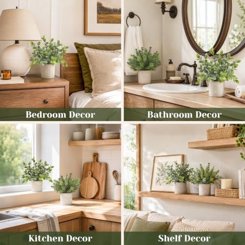 Der Rose 3 Pack Fake Plants Artificial Plants for Office Bathroom Decor - Image 5