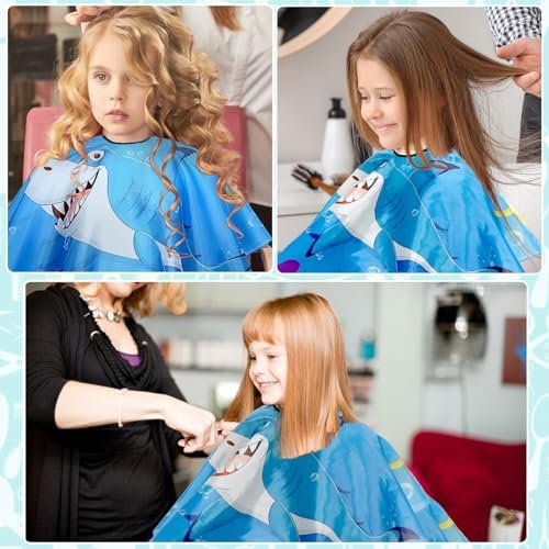 FEBSNOW Kids Haircut Cape, Professional Barber Cape with Neck Duster Brush - Image 6