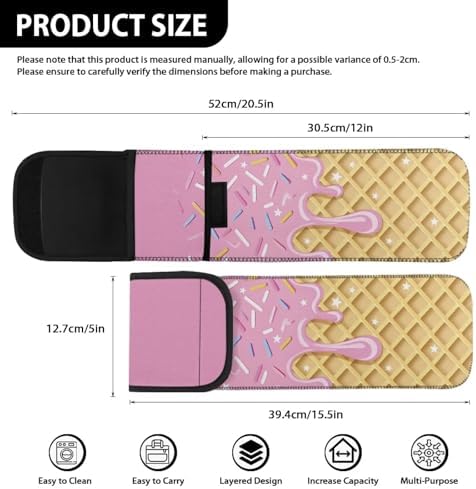 Flat Iron Case Holder Silicone Ice Cream Heat Resistant Neoprene Curling Iron Straightener Holder Cover Bag and Silicone Travel Mat for Travel Daily Long-Term Use - Image 6
