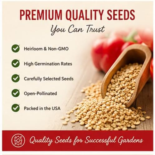 Big Red Bell Pepper Seeds (Capsicum annuum) – 50+ Non-GMO Heirloom Seeds by Isla’s Garden Seeds, Sweet & Crisp Large Peppers, High-Yield Warm-Season Variety for Garden Beds or Containers, Garden Gift - Image 7