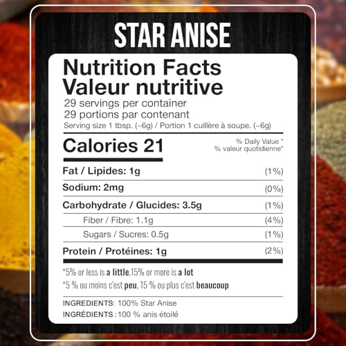 Fresh Finest Whole Star Anise 5.29oz - Premium Quality Star Anise Whole - All-Natural, Non-GMO, Gluten-Free, Kosher - Perfect for Baking, Cooking, and Tea - Image 2