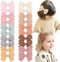 CÉLLOT Girls Hair Bows Linen Fabric 3.5" Bows Alligator Clips for Toddlers by C%C3%89LLOT