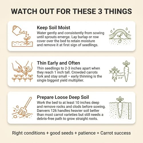 1000 Danvers 126 Carrot Seeds for Planting - Sweet Heavy-Soil Heirloom, Non-GMO, USA Grown by RDR Seeds - Image 5