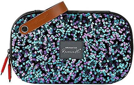RemeeHi Hair Lace Wig Travel Bag Storage Case,Hair Wig Hair Tools Hairdressing Bag, Hair Stylist Cosmetic Organizer with Accessory Pockets Small G112 by RemeeHi
