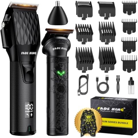 FADEKING® Hair Clippers for Men, Cordless Barber Clipper & Trimmer Set by FADEKING