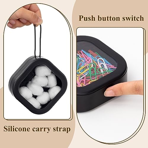 Kathfly 4 Pcs Hair Tie Organizer Travel, Stackable, Black - Image 3