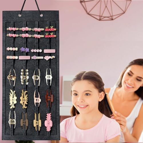 SMUK Large Hair Claw Clip Organizer Holder, Hanging Claw Clips Storage for Women Girls, Hair Clip Stand Holder for Wall, Door, Closet, Big Claw Clip Display for Teen Girls - Image 4