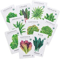 Sereniseed Certified Organic Leafy Greens Lettuce Seeds Collection (10-Pack) – 100% Non GMO, Open Pollinated – Grow Guide by Sereniseed