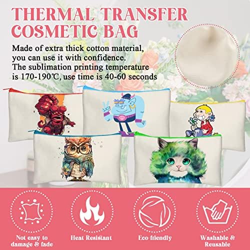 Legigo Blank Canvas Bags Zipper Pouch Makeup Bags Pencil Pouch Bulk - Image 3