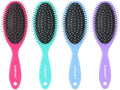 4 Pack Detangling Hair Brush - Air Cushion Detangler Hairbrush with Ultra Soft Bristles for Effortless Tangle Removal - For Wet Dry Damaged Curly Hair for Women Men Boys Girls Adult Kids -Mixed Colors by Aussumy