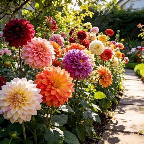 Carpet 400+ Mixed Dahlia Seeds for Planting, Colorful Perennial Heirloom Dahlia pinnata, Long Blooming Cut Flowers for Garden Beds, Borders and Containers - Image 4