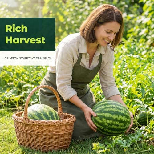 40 Heirloom Crimson Sweet Watermelon Seeds for Planting – Large Sweet Melon, High Germination, Fast-Growing, Ideal for Home Garden & Field - Image 5