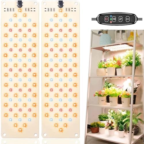 Grow Lights for Indoor Plants,Ultra-Thin Panel Grow Lamp,158LEDs Full Spectrum Grow Lights for Under Cabinet Plant, Grow Lamp with 3/9/12H Timer,10 Dimmable Levels for Plants Growing(2PCS) by Rocokinggrowlights
