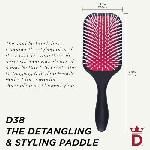 Denman Power Paddle Hair Brush for Quick and Convenient Detangling, Blow Drying and Styling - Combination of D3 Styling Pens & Paddle Brush - For Men and Women P038 - Image 2