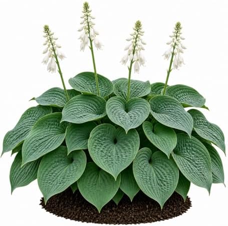 Votaniki Hosta Sieboldiana Elegans Bare Root Perennial Plant Huge Blue Gray Rounded Leaves Slug Resistant Shade Garden Plant White Midsummer Flowers Woodland Focal Point (Pack of 25) by Votaniki