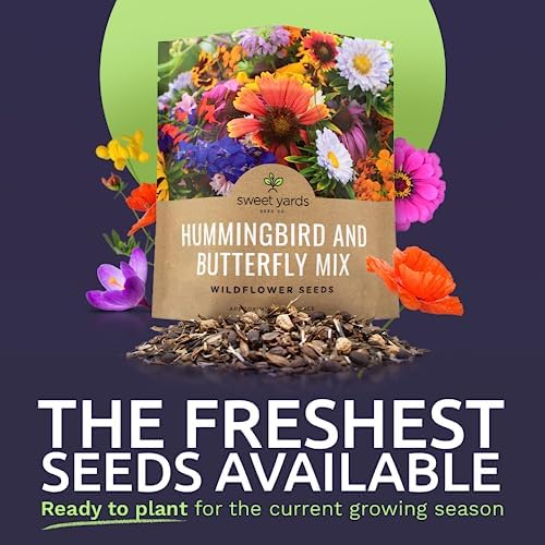 Wildflower Seeds Butterfly and Humming Bird Mix - Large 1 Ounce Packet 7,500+ Seeds - 23 Open Pollinated Annual and Perennial Species (Pack of 3) - Image 2