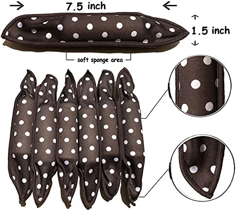 Aimin Soft Overnight Foam Curlers with Satin Sponge Rollers for Long Hair, No-Heat Curls (20 pcs, black) - Image 2